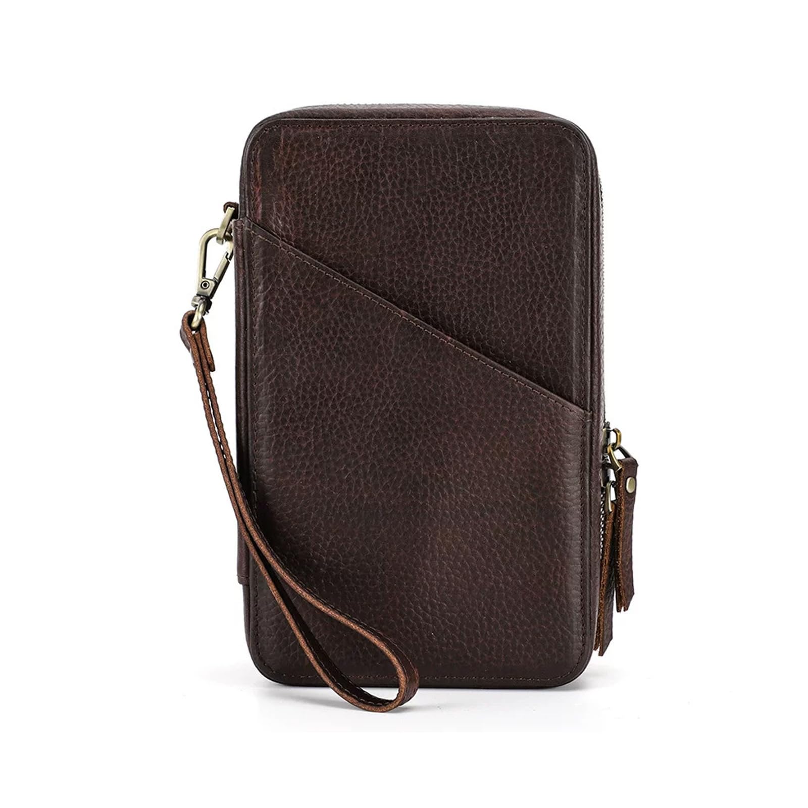 Custodia organizer for cavi da viaggio in pelle Accessori elettronici multifunzionali Borsa da trasporto con cerniere Borsa tecnica for cavi, Power Bank