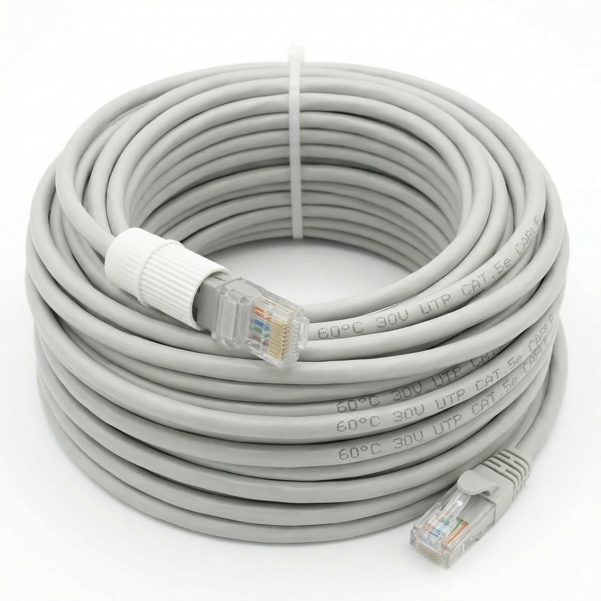 Amazon.com: Lorex CBL60C5RU-W 60FT CAT5e Extension Cable, Fire