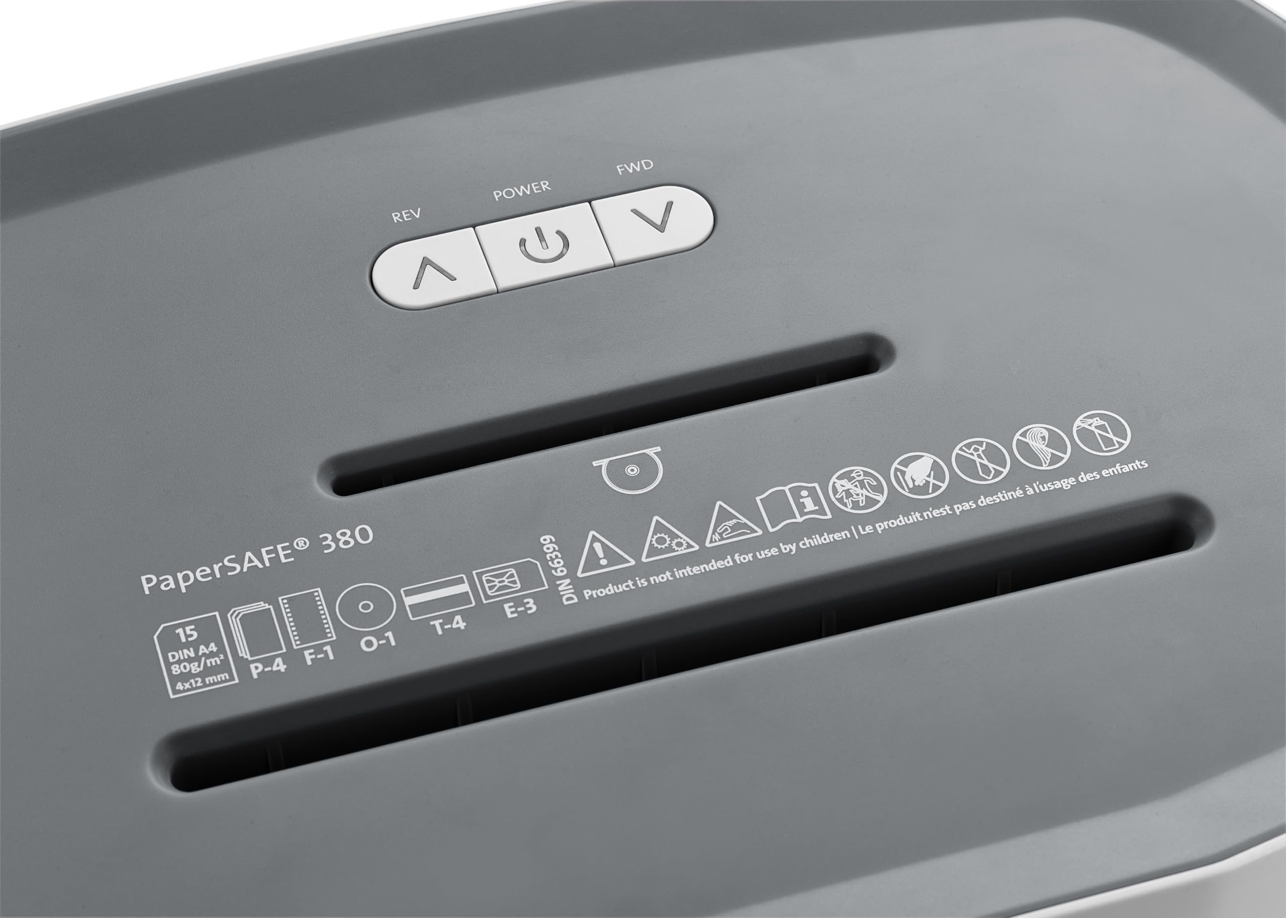 Dahle PaperSAFE PS 380 Trituradora de papel 15 hojas P4 corte en partículas 25 L gris