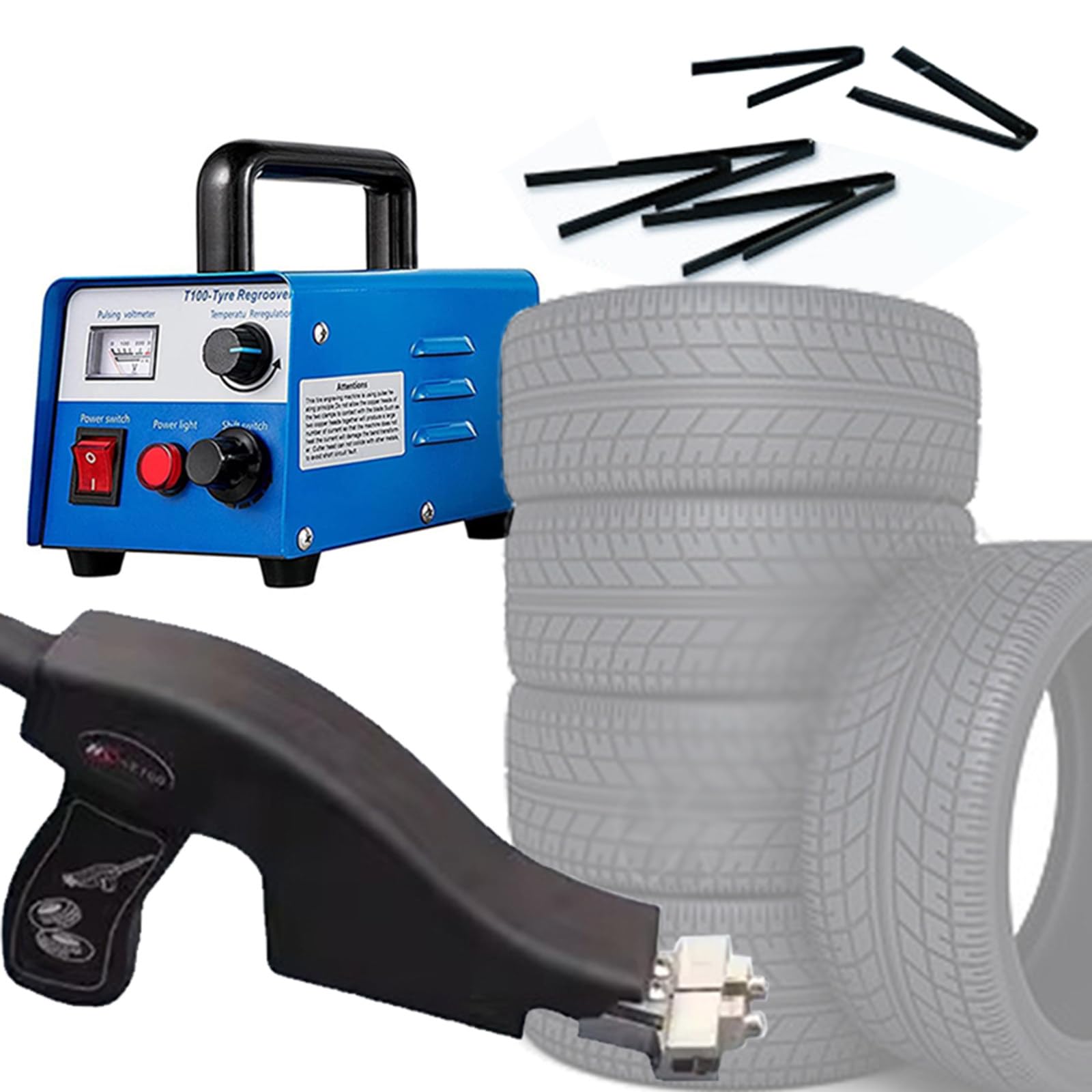 Strumento per scanalare Pneumatici, Macchina Portatile riscaldata per scanalare Pneumatici, ricostruire Vecchi Pneumatici, Kit di taglierine per riscolpitura Pneumatici