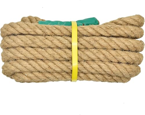 Miniatura 4 de Cuerda de yute natural de yute manila, cuerda de cáñamo náutica, cuerda trenzada natural gruesa y resistente para manualidades, agrupación, ancla,