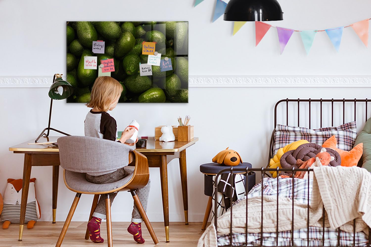 Menú y Pizarra Magnética para Restaurantes y Cafeterías 90x60 Palta | Tablero Imantado | Cristal Templado | Mural de Pared | Placa de Acero | Cartelera Informativa | Organizador de Tareas