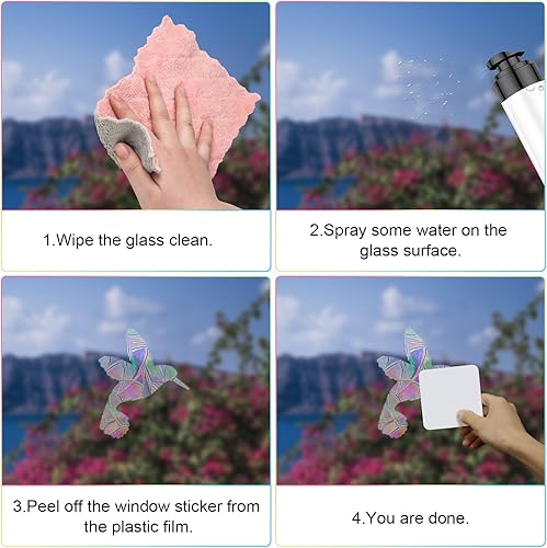 Miniatura 5 de 60 calcomanías anticolisión para ventana, para pájaros, arco iris, reflectante, ventana, prevención de huelgas, calcomanías de prisma, calcomanías