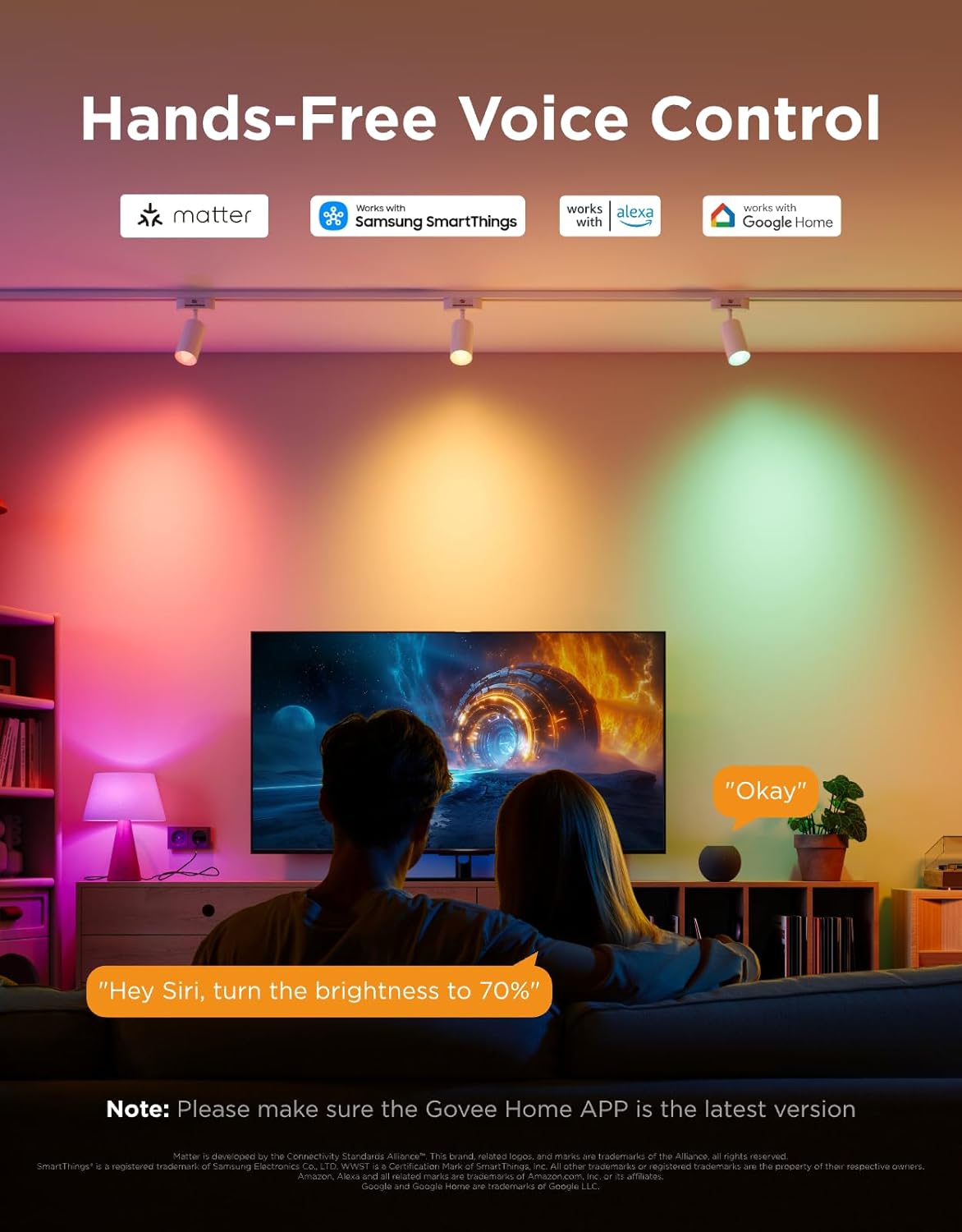 Govee E12 Led Bulb, Smart Light Bulbs Work with Matter, Alexa, Google Assistant, WiFi Candelabra Bulbs 40 Watt Equivalent, RGBWW Color Changing Light Bulb, 2.4Ghz Only, 450 LM, 4 Pack - Image 5