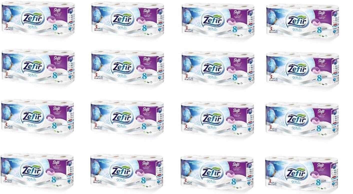 Livette 128 Rollen Toilettenpapier 157 Blatt, Klopapier, WC-Papier 3 lagig DELUXE Weiß