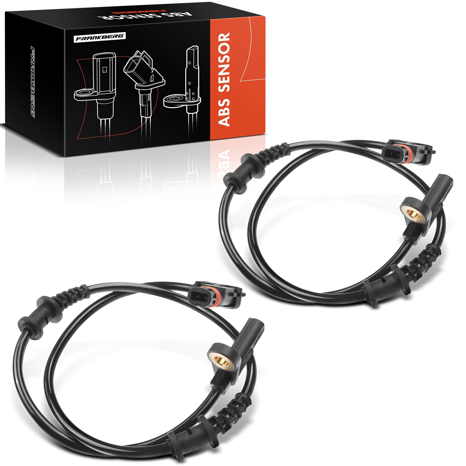 Frankberg Sensore Velocità Ruota ABS Sensore ABS 2-Poli Compatibile con SLK R171 Classe CLC CL203 Classe C T-Model S203 CLK Cabriolet A209 Classe C W203 Replace# ALS380
