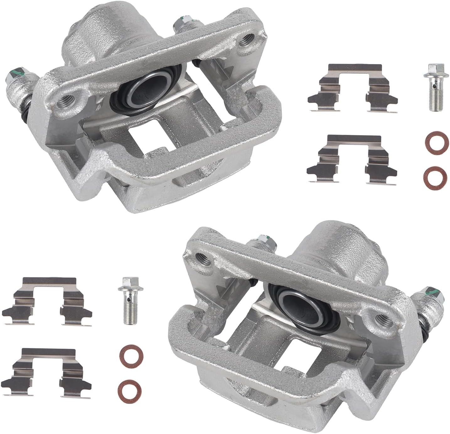 KUSATEC 19B3437 19B3436 Disc Brake Caliper with Bracket fit for Nissan Rogue 2008-2013/ Rogue Select 2014-2015; Both Left and Right side