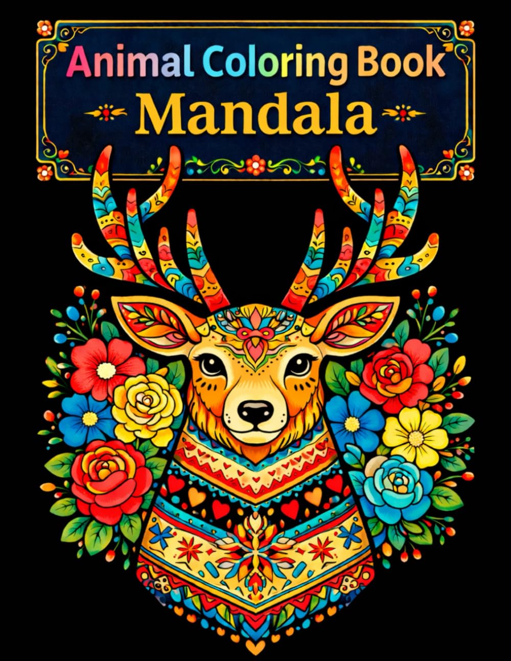 Animal Coloring Book Mandala: 50 Relaxing Animals Pattern Coloring Pages for Adult Stress Relief