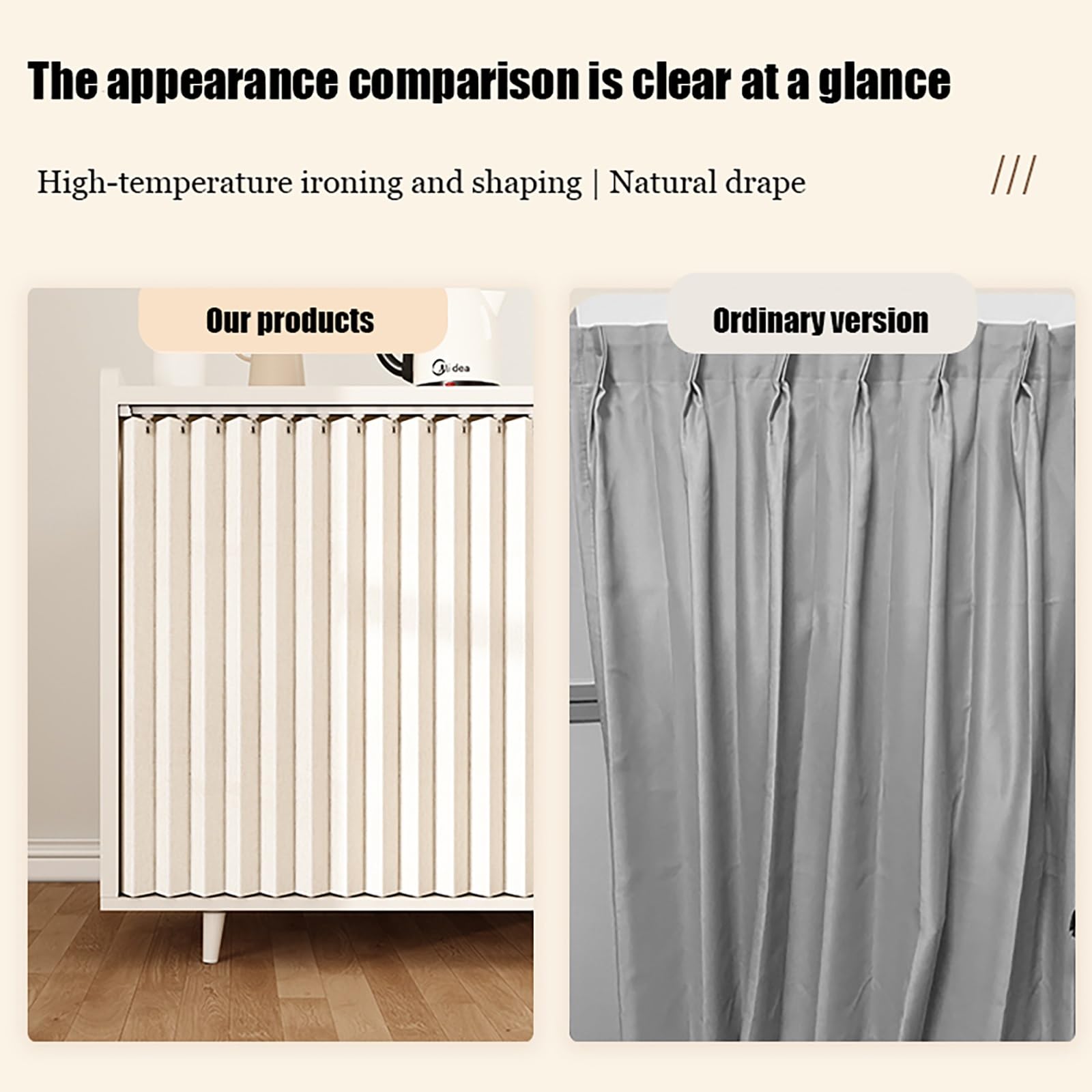 Schrankvorhang Mit Gleitschienen - Staubdichter Sichtschutz Für Regale