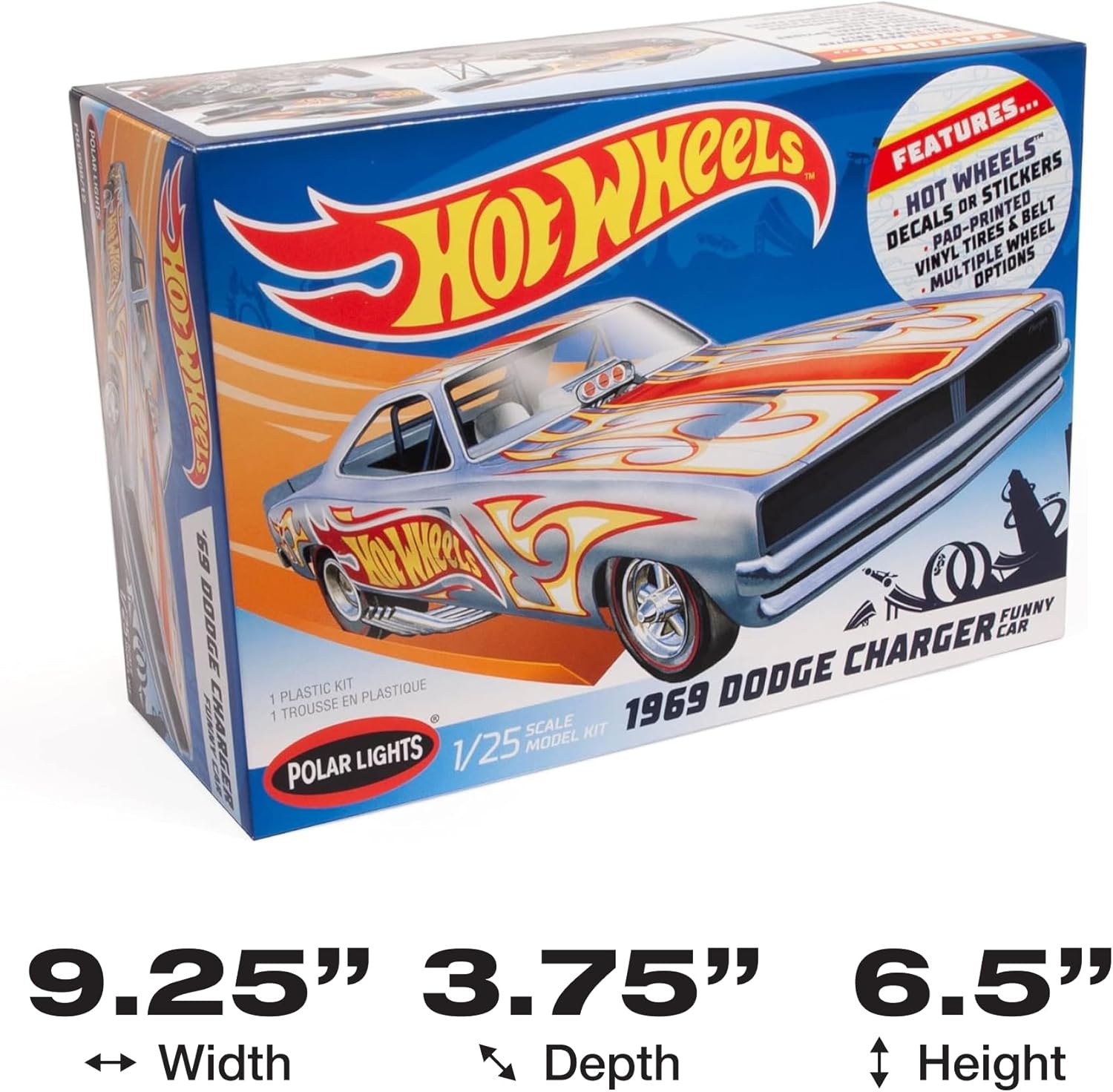 Polar Lights 1969 Dodge Charger Funny Car 1:25 Scale Model Kit