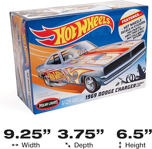Miniatura 5 de Polar Lights 1969 Dodge Charger Funny Car Kit de modelo a escala 1:25