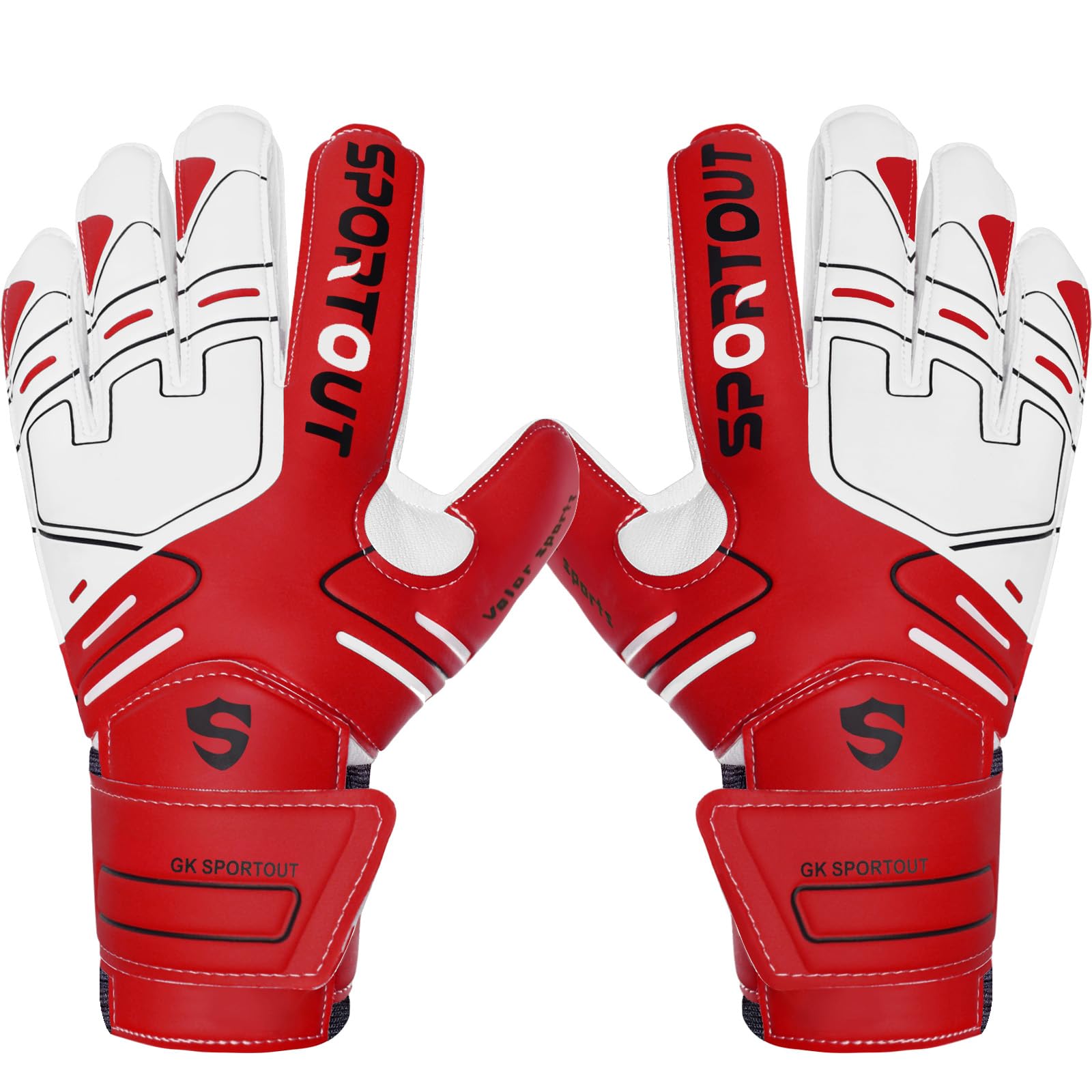 Youth&Adult Goalie Goalkeeper Gloves,Strong Grip for The Toughest Saves, with Finger Spines to Give Splendid Protection to Prevent Injuries,3 Colors