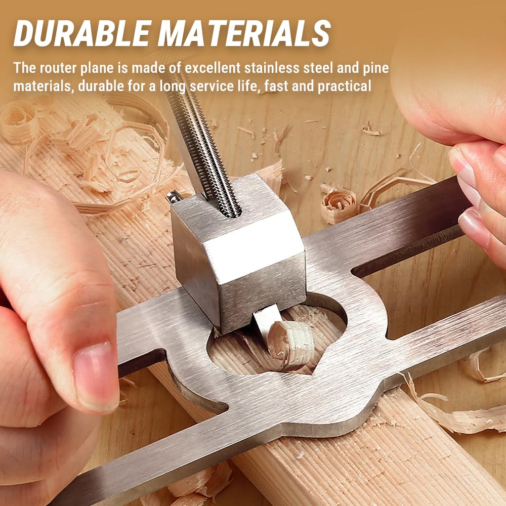 Herramienta De Carpintería De Mano, Plano Enrutador, Herramientas De Cuchillos Cepilladores Manuales De Carpintero Con Tornillo De Madera DIY