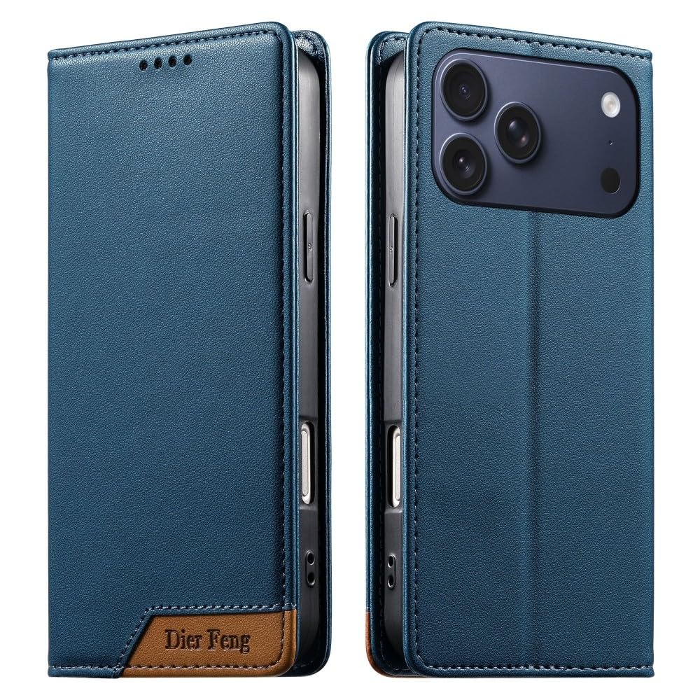Étui iPhone 12 Pro bleu anti rayure avec couverture magnétique - 8