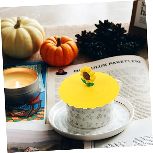 Miniatura 3 de YARNOW Tapa de taza de dibujos animados, tapa de taza reemplazable, tapa de taza, tapas de accesorios para tazas, tapas flexibles para tazas, tapa