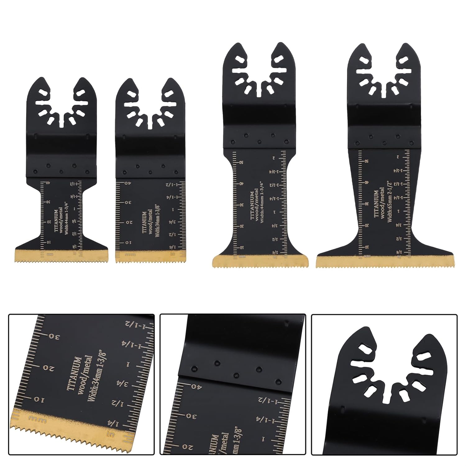 findmall 30PCS Oscillating Saw Blade Combination (12PCS 1.34inch, 10PCS 1.73inch, 4PCS Long 1.73inch and 4PCS Wide 2.68inch) for Plastic Wood Metal and Hard Material