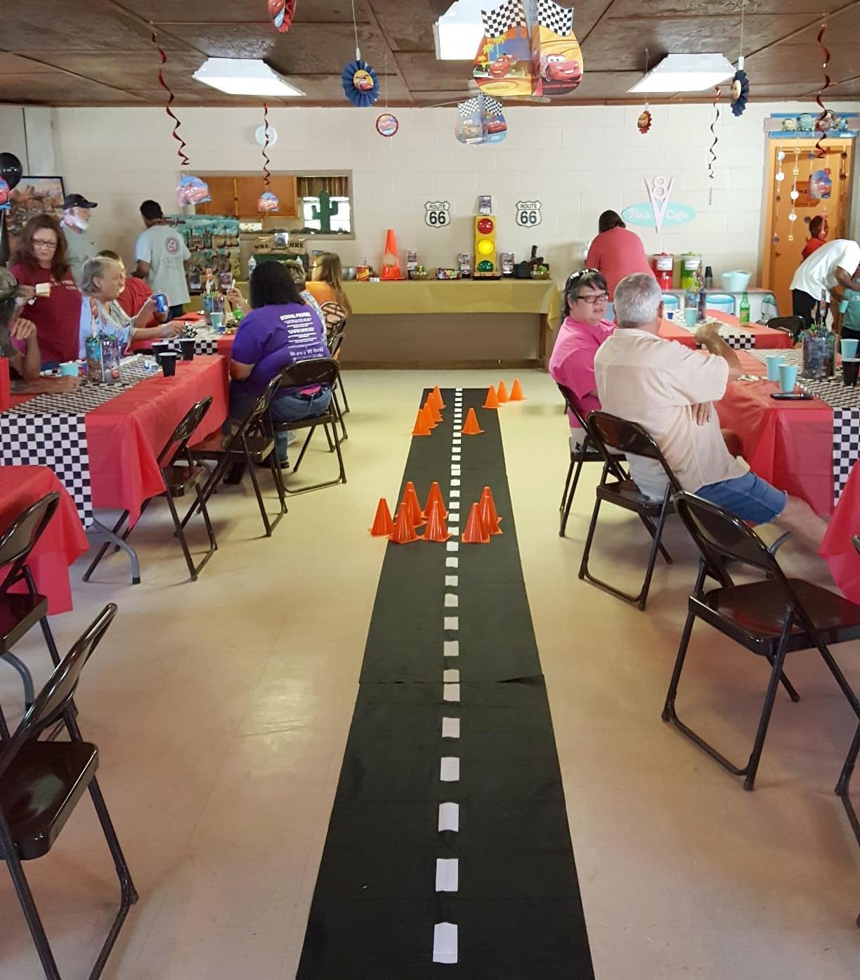 Adorox Racing Car Long Racetrack Floor Running Mat Drag Race Car Road Racing Track Decorations for Runway Party Supplies Race Car Birthday Games Decorations Sport Event Festivals