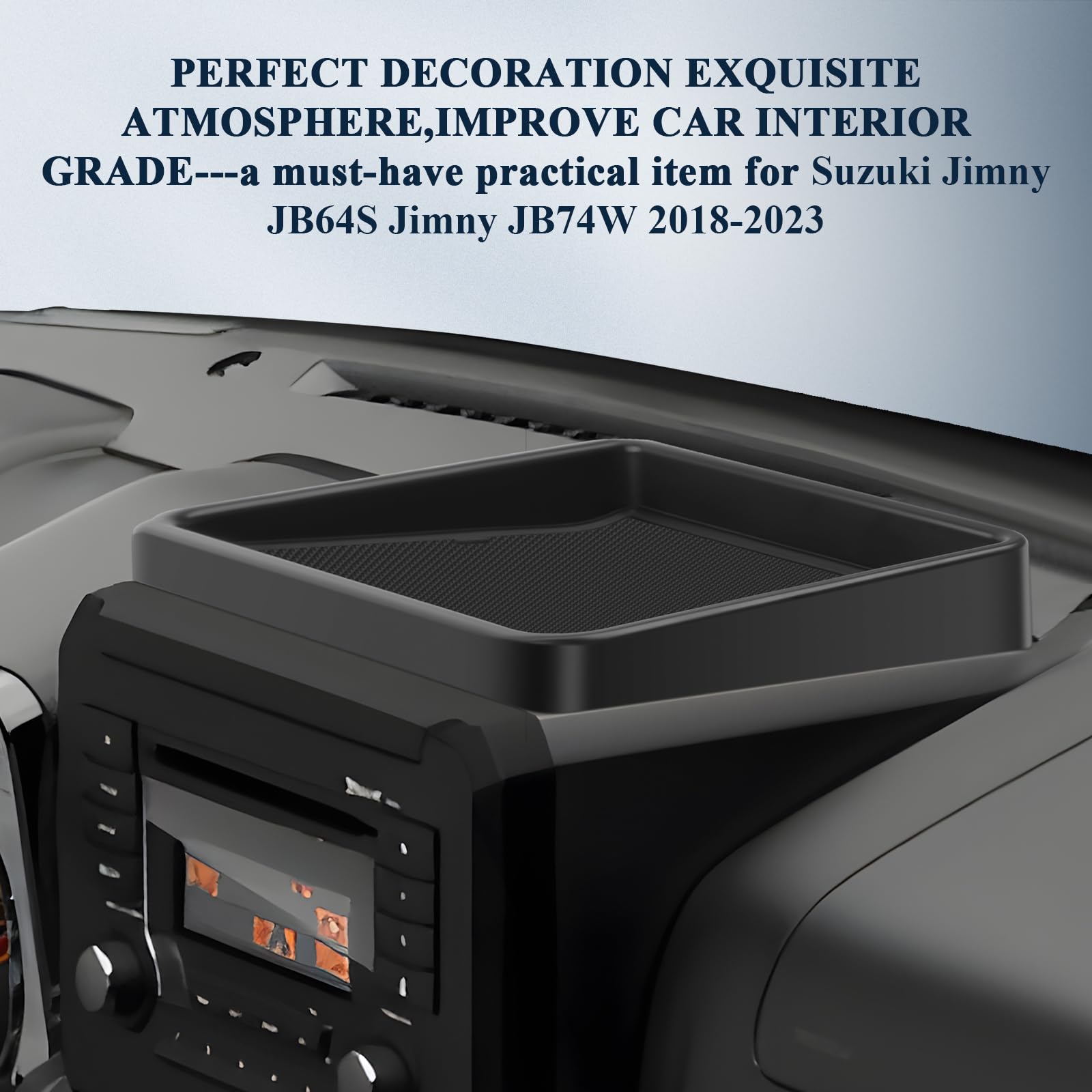 BIBIBO Scatola portaoggetti per cruscotto compatibile con Suzuki Jimny JB64 JB74 2018-2024, organizer per console centrale, organizer per console tablet Jimny JB74, accessori Jimny