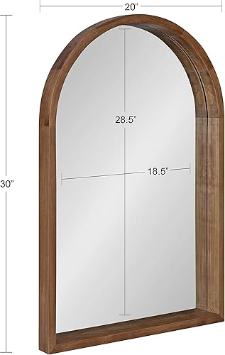 Miniatura 7 de Kate and Laurel Hutton Espejo de arco rústico, 20 x 30, rústico natural, espejo de acento de granja para pared