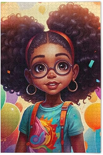 Rompecabezas para adultos 500 piezas afroamericana niña negra rompecabezas niños juego de juguete regalo 202a1105
