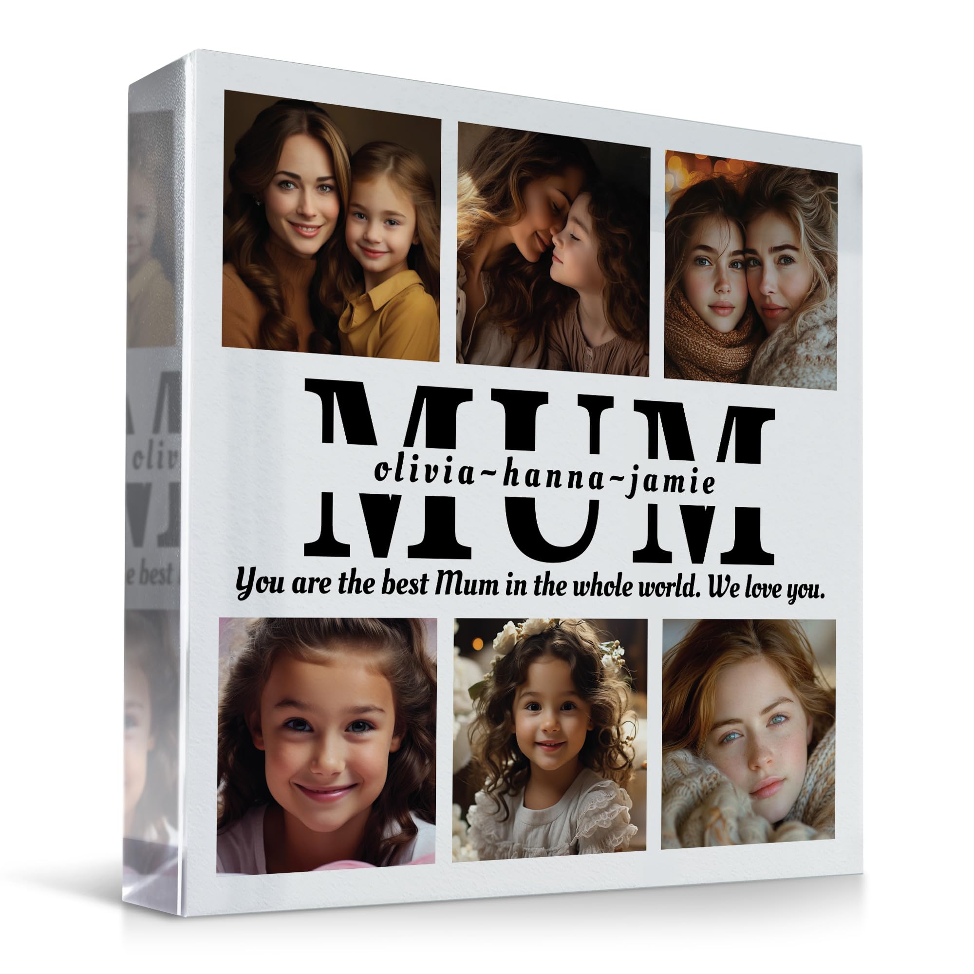 Red Ocean Gift For Mum, Personalised BEST MUM GIFT, Mothers Day For, From Son Gifts, Daughter To Gifts, Keepsake Mothers Day, Photo Plaque, Mummy