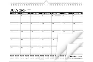 OuMuaMua Wall Calendar 2024: Stay Organized with April 2024 to December 2025 Planning
