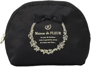 Maison de FLEUR(メゾン ド フルール) サテンリボンラウンドポーチ