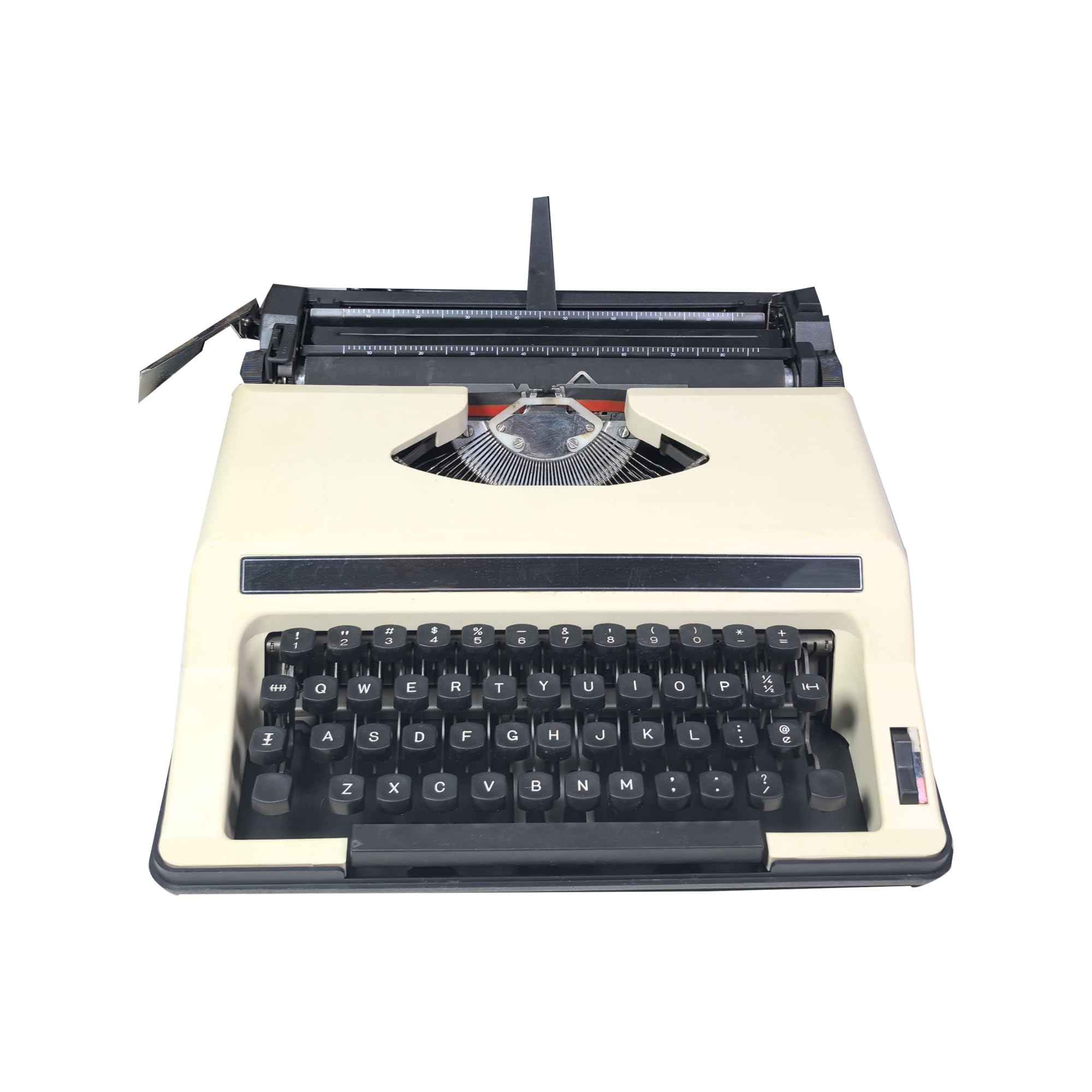 Manual Typewriter,Traditional Portable Manual Typewriter for Notes Or Letters Or Creative Writing, Writers Literary Gift White