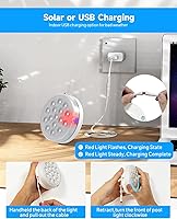 Vista 5 de Luces solares para piscina, luces LED sumergibles recargables con control remoto, IP68 impermeable con imán integrado, luz solar subacuática