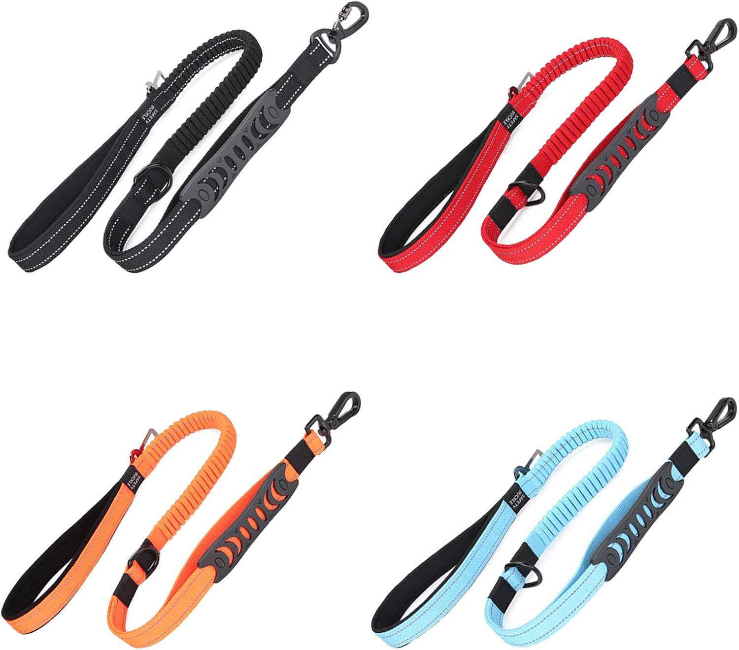 Coolder Dog Leash 4-5 FT Long - New Stronger Clip - Traffic Padded Two Handle - Heavy Duty - Double Handles Lead - Safety Buckle for…
