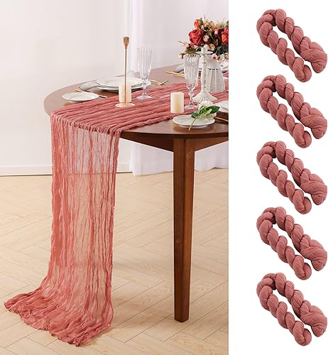 Miniatura 8 de Camino de mesa de gasa verde salvia de 10 pies, camino de mesa de gasa transparente a granel para fiestas de vacaciones, despedida de soltera,