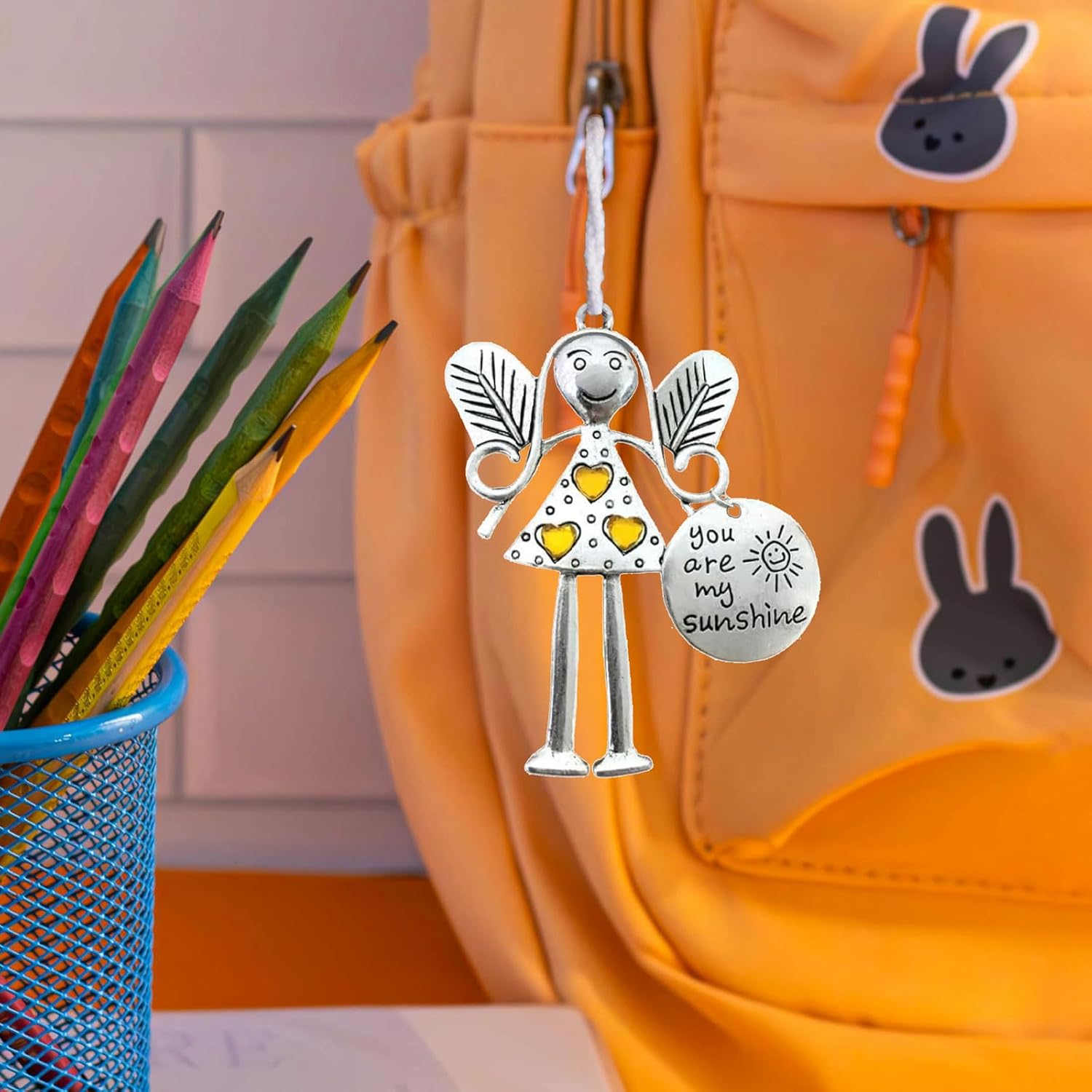 1 Pieces Best Friend Angel Ornaments Gift, Angel Friendship Ornaments New Year Christmas Birthday Gift for Friend Women Female with Velvet Drawstring Bag - Image 6