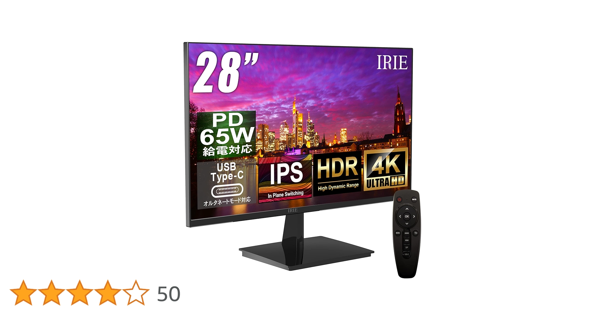 28インチ 4K モニター 本体 HDMI USB-C FFF-LD28P4 IRIE 4Kモニター 28インチ | FFF-LD28P4