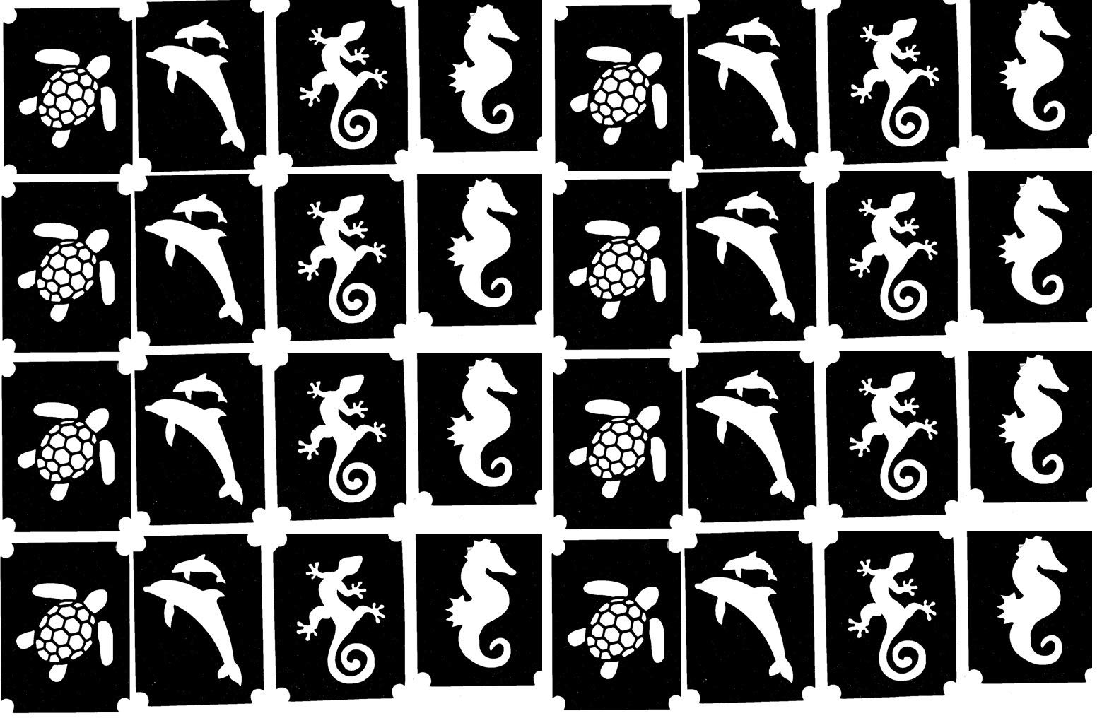 Kaz Creations Lizard Tattoo Stencil # Animal C4 Lizard Collection (Lizard Tattoo Stencil # Animal C4)