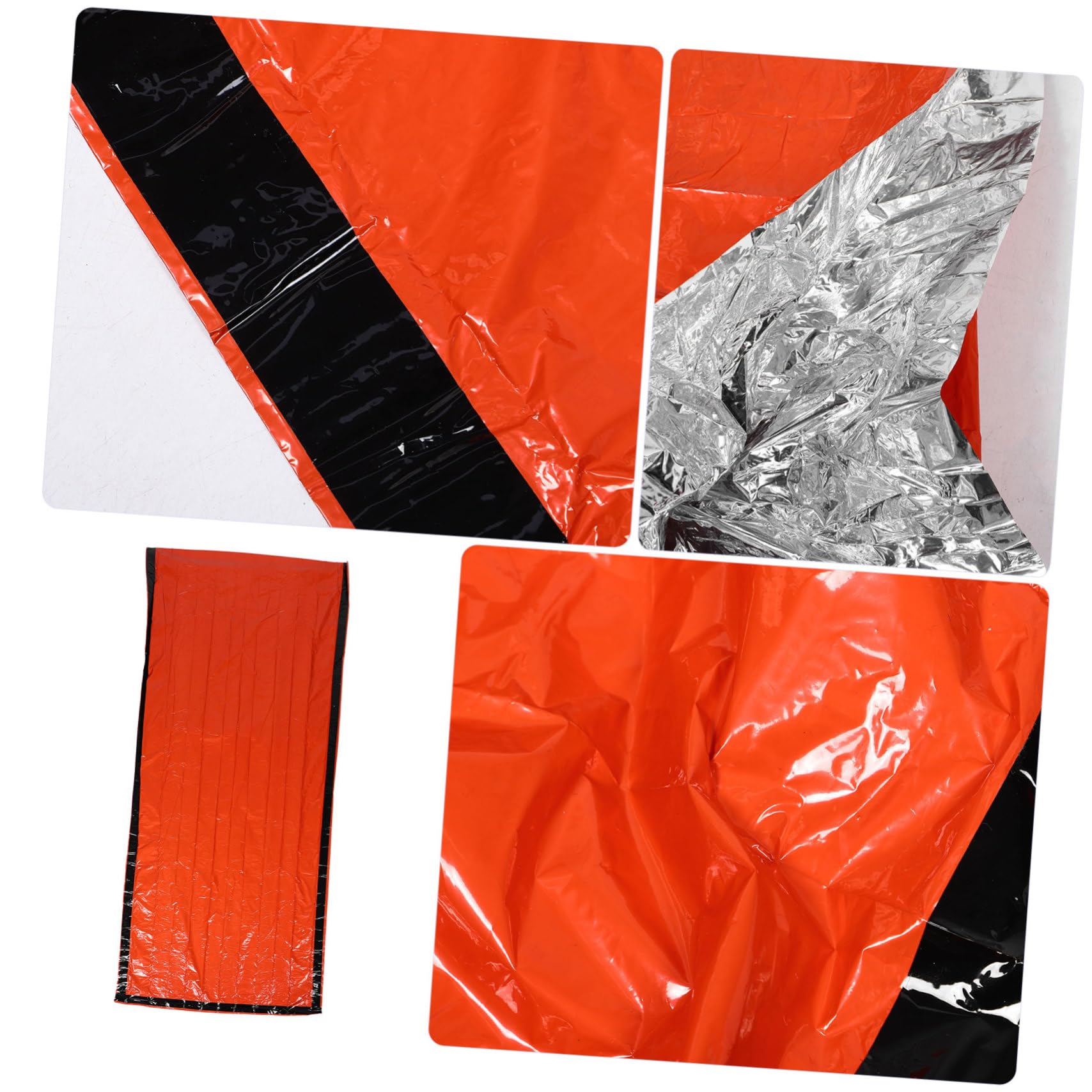 3satz Thermischer Notfall-Schlafsack Tragbarer Schlafsack Mit Verstellbarem Kordelzug Wasserabweisend Für Camping Und Wandern Outdoor Überlebensdecke Robuste Konstruktion
