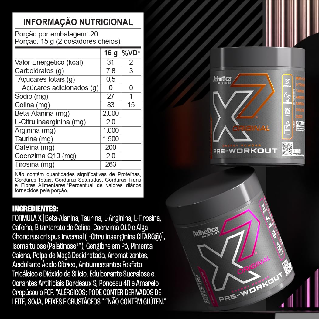 X7 Original Pre-Workout (300g), Pink Lemonade : Amazon.com.br