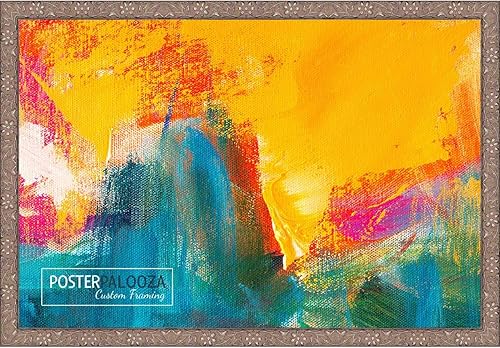 Miniatura 5 de Marco de fotos de madera de peltre adornado de 24 x 36 pulgadas con plexiglás acrílico UV, parte trasera de tablero de espuma y accesorios incluidos