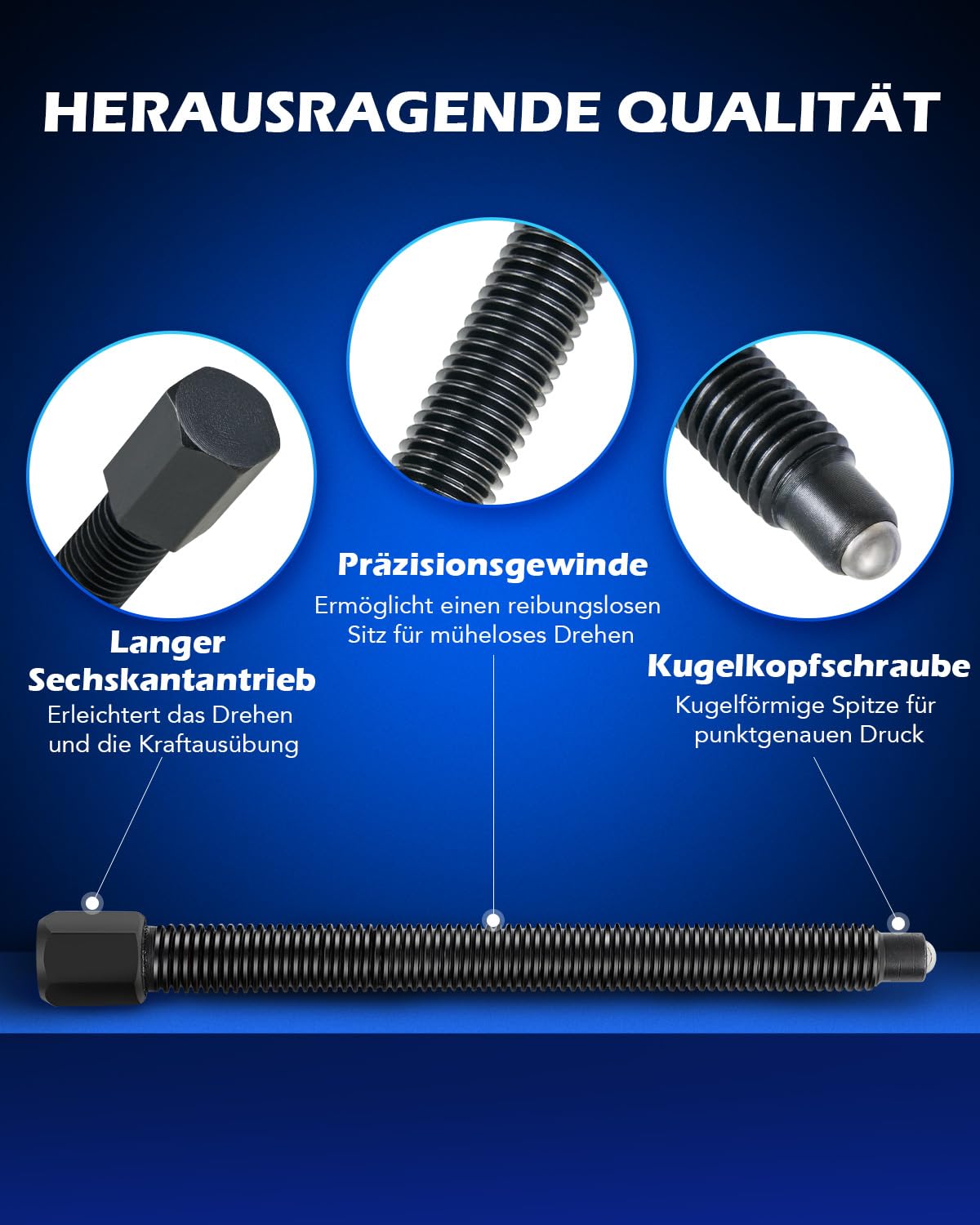 Orion Motor Tech Lagerabzieher Set 5 Tonnen, Lager Trennmesser Satz mit Lagerabzieher 2" und 3", Radlager Abzieher Werkzeug Set für KFZ, Lager Trennvorrichtung Abziehvorrichtung Profi