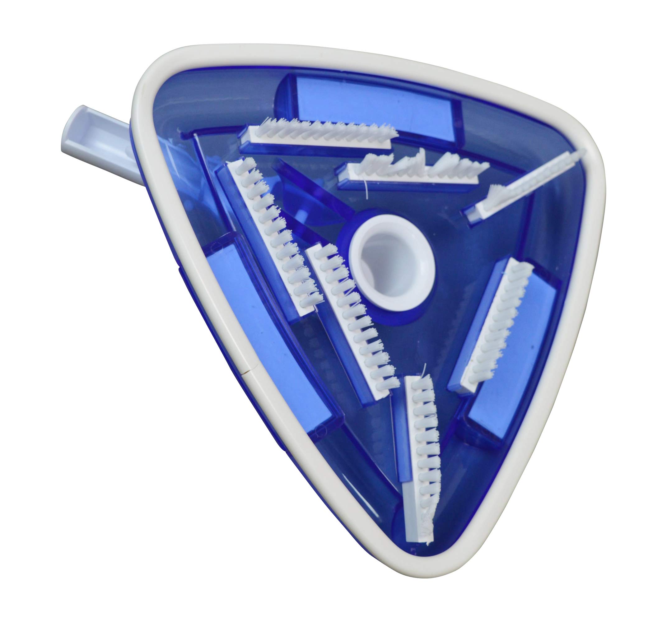 Spiranto - Aspirador de Suelo para Piscina (3 Esquinas), diseño Triangular, Color Azul y Blanco