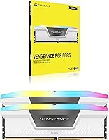 Vista 5 de CORSAIR Vengeance RGB DDR5 RAM 64GB (2x32GB) 6000MHz CL30 Intel XMP iCUE Compatible Computer Memory - White (CMH64GX5M2B6000C30W)