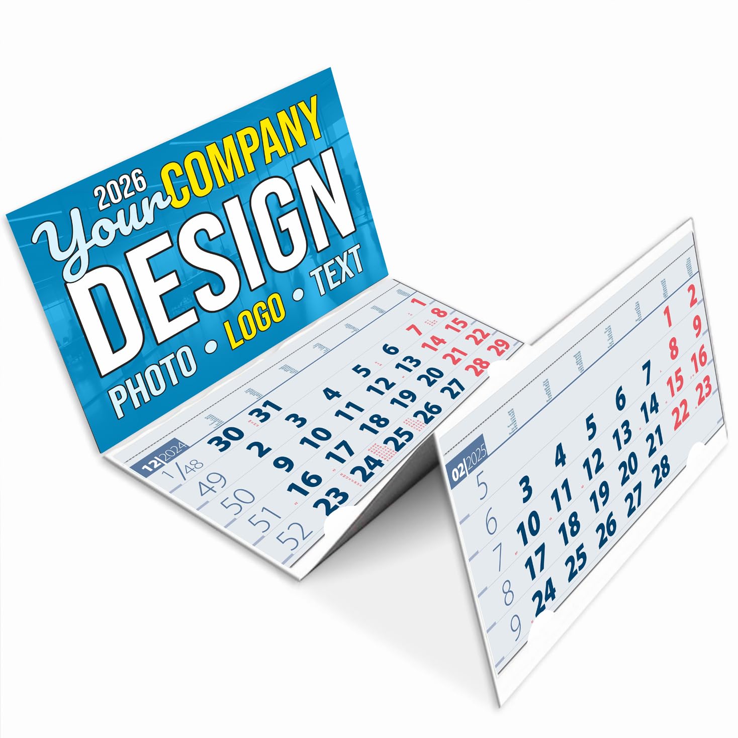 lepni.me Personalised Wall Calendars 2026 3 Months to View | Custom Company Advent Calendars for Office | Your Own Design Photos Logo Text — image 1