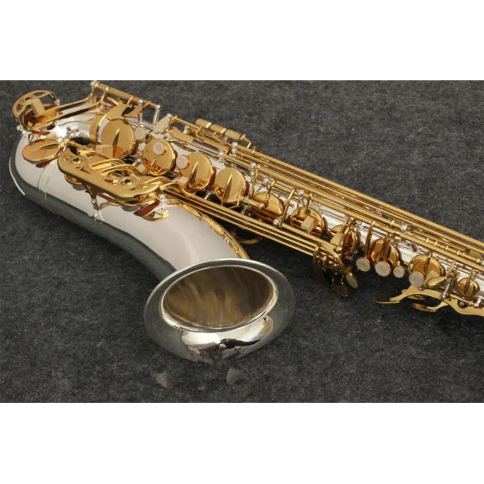 Saksofon Instrumenty Muzyczne Saksofon Tenorowy Bb Tone Niklowana Posrebrzana Rurka Złoty Klucz Saksofon Z Etui Ustnik