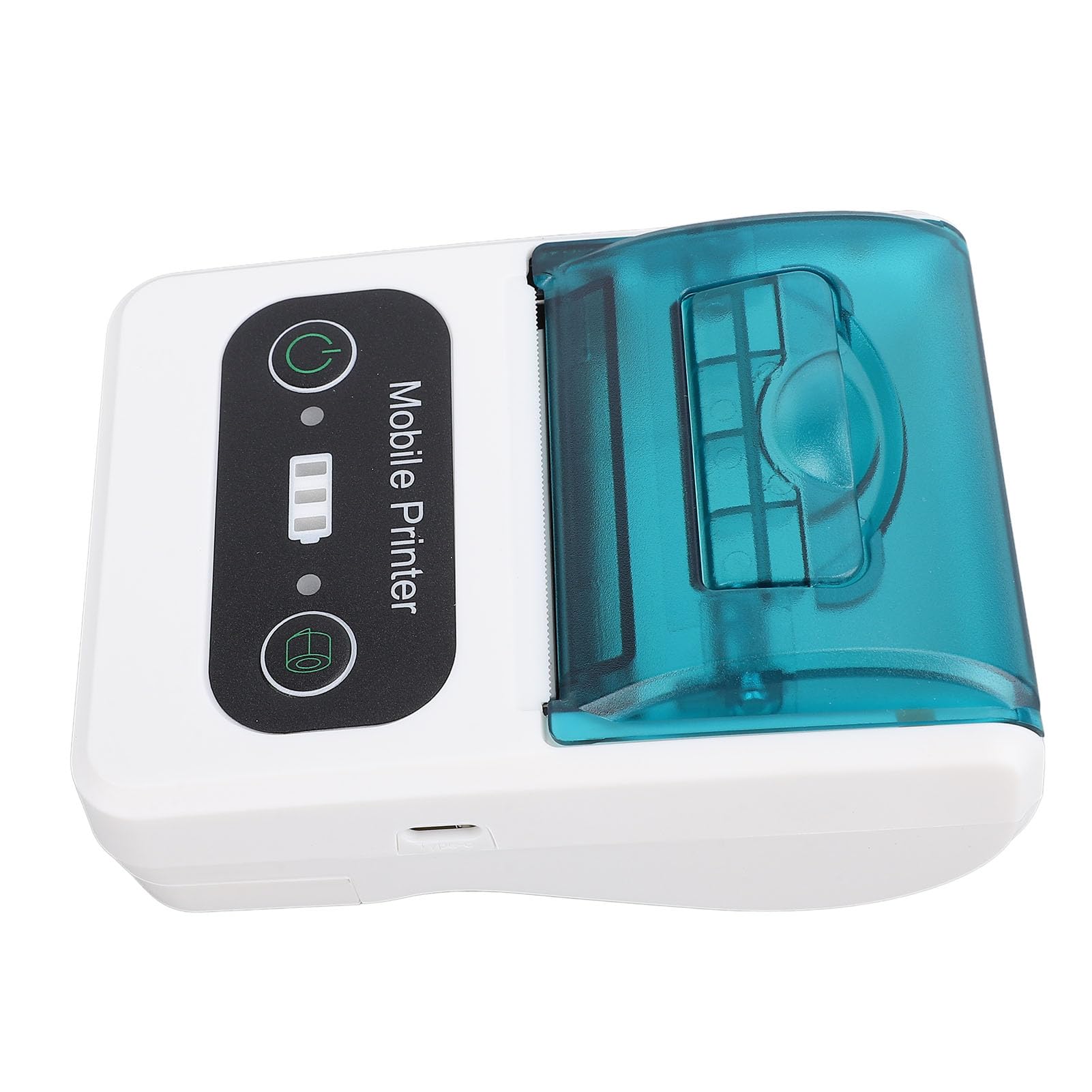 Impresora Térmica de Recibos, Diseño Portátil, Velocidad de Impresión Rápida, Impresora Pequeña de 58 Mm para Restaurantes y Tiendas Minoristas (Verde Blanco)