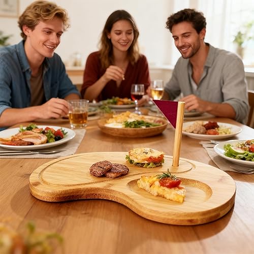 Miniatura 5 de Juego de regalo de tabla de queso de golf, tabla de cortar de madera con cuchillos y bolsas de queso, premios de fiesta de golf, tabla de