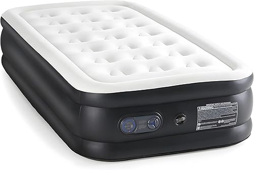 Miniatura 7 de YSSOA Colchón de aire Queen para acampar con bomba eléctrica de alta velocidad integrada, altura de cama de 18 pulgadas, colchón inflable inflable