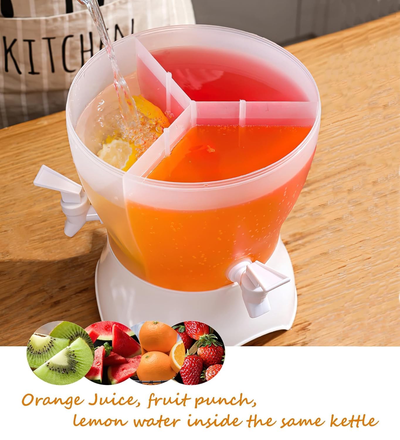 TONSYL Dispenser Jar for Juice, Drink, Water & for Beverages at Picnic, Office with Faucet Container Best for Party Good Capacity with Lid (5.5L Drink Beverage Dispenser) 3