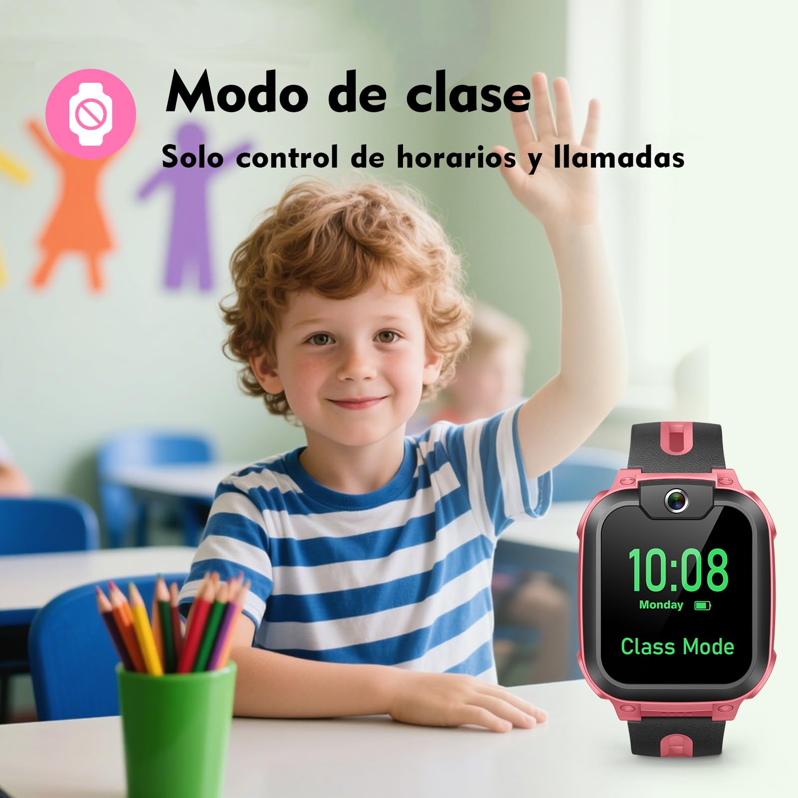 imoo Z1 Reloj Inteligente Niño con GPS y Llamadas 4G, Smartwatch Infantil con Teléfono y Videollamada HD, Localizador GPS en Tiempo Real, SOS, Modo Clase, IPX8 Resistente al Agua para Niñas y Niños