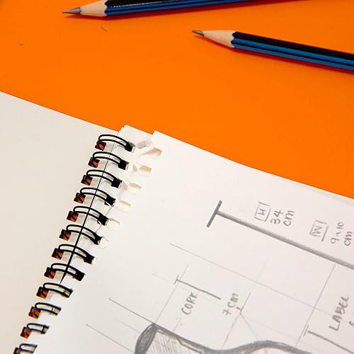 Miniatura 7 de BAZIC - Bloc de bocetos de 30 hojas de 9 x 12 pulgadas, cuaderno de bocetos en espiral encuadernado en la parte superior, libro de dibujo para