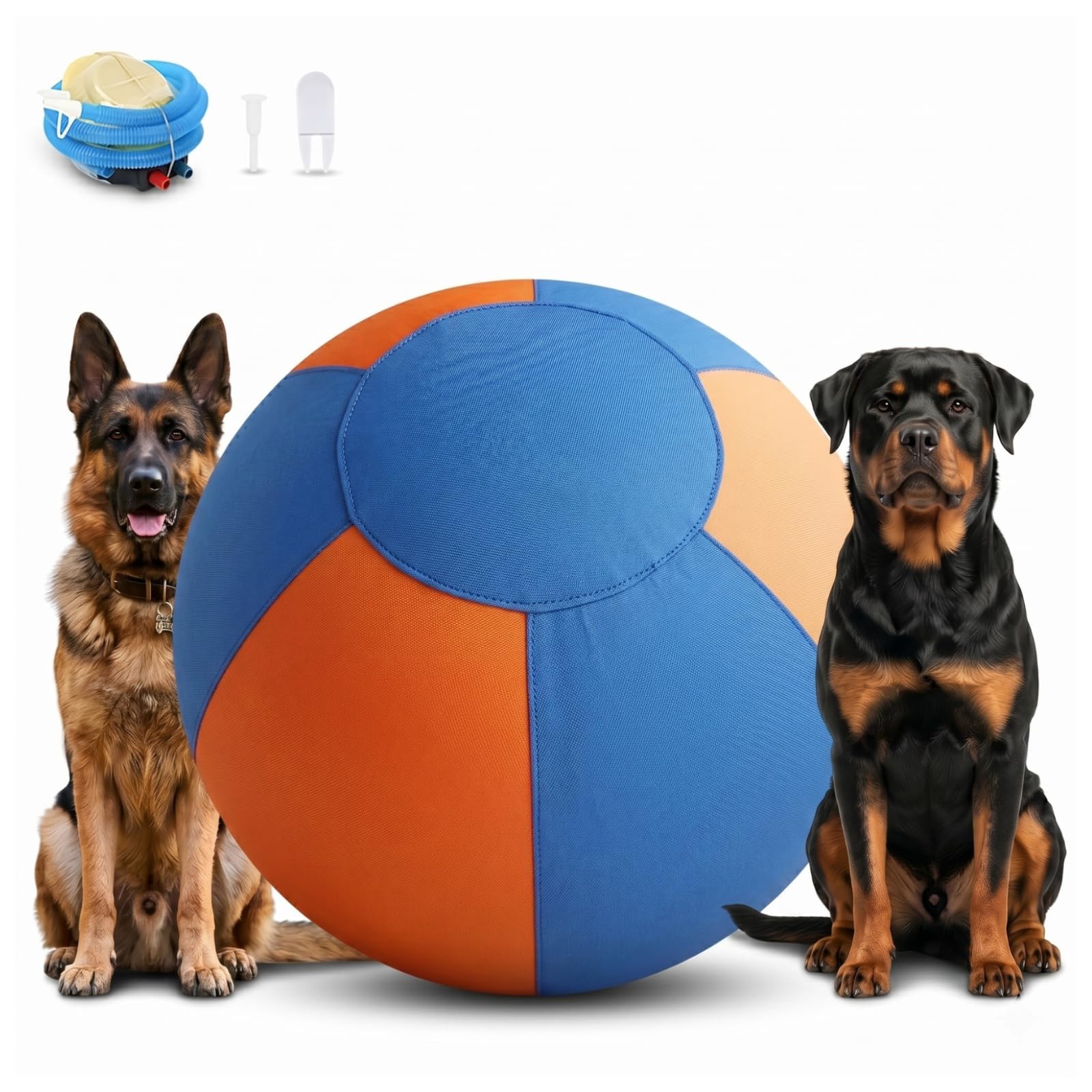 Generisch 55cm Herding Ball für Hunde, interaktiver Hundespielzeugball, Training, Kauspielzeug, Haustierbedarf, bissfestes Design, für Bereicherung, Bauernhof Hütehunde und viele andere Hunderassen