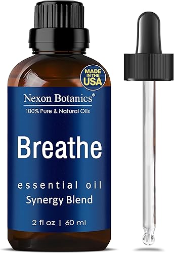 Miniatura 136 de Nexon Botanics Breathe - Mezcla de aceites esenciales, 1.0 onzas líquidas, aceite esencial Breath Easy Alivio sinusal, aceites esenciales Breathe